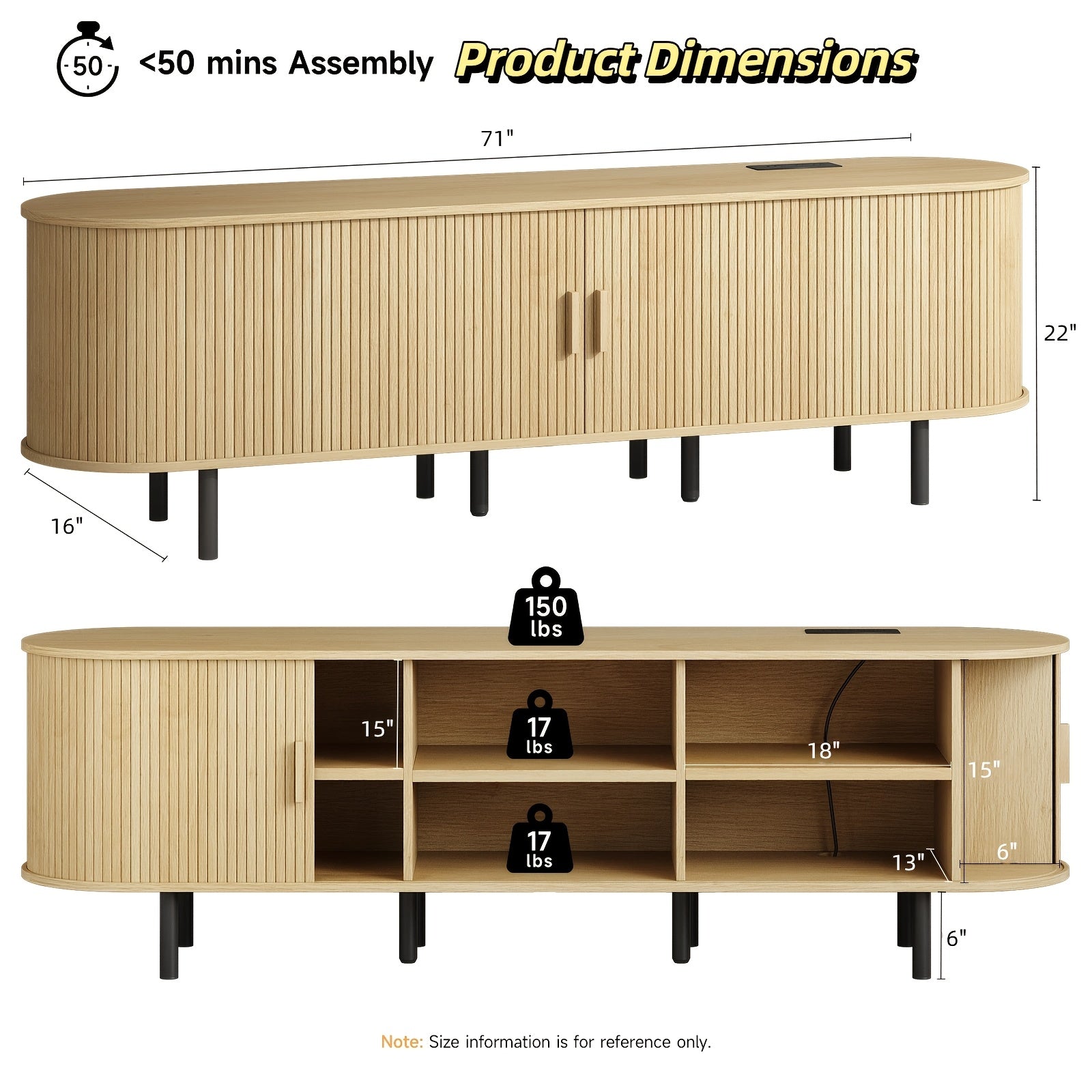 PAZCASA Wide Large TV Stand, Available in 86-inch/70.8-inch/55-inch Sizes, with Power Outlets, Suitable for 90-inch TVs. Sturdy and Durable Entertainment Center Featuring Adjustable Shelves, Sliding Doors, and Ample Storage Space. Modern Media