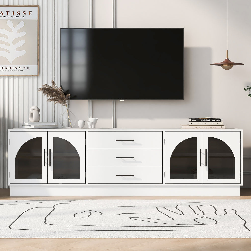 68.9' Modern Minimalist TV Stand, Suitable for Tvs Up to 75 Inches, Features an Adjustable Control Cabinet, Ideal for Living Room Use