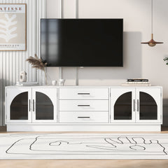 68.9' Modern Minimalist TV Stand, Suitable for Tvs Up to 75 Inches, Features an Adjustable Control Cabinet, Ideal for Living Room Use