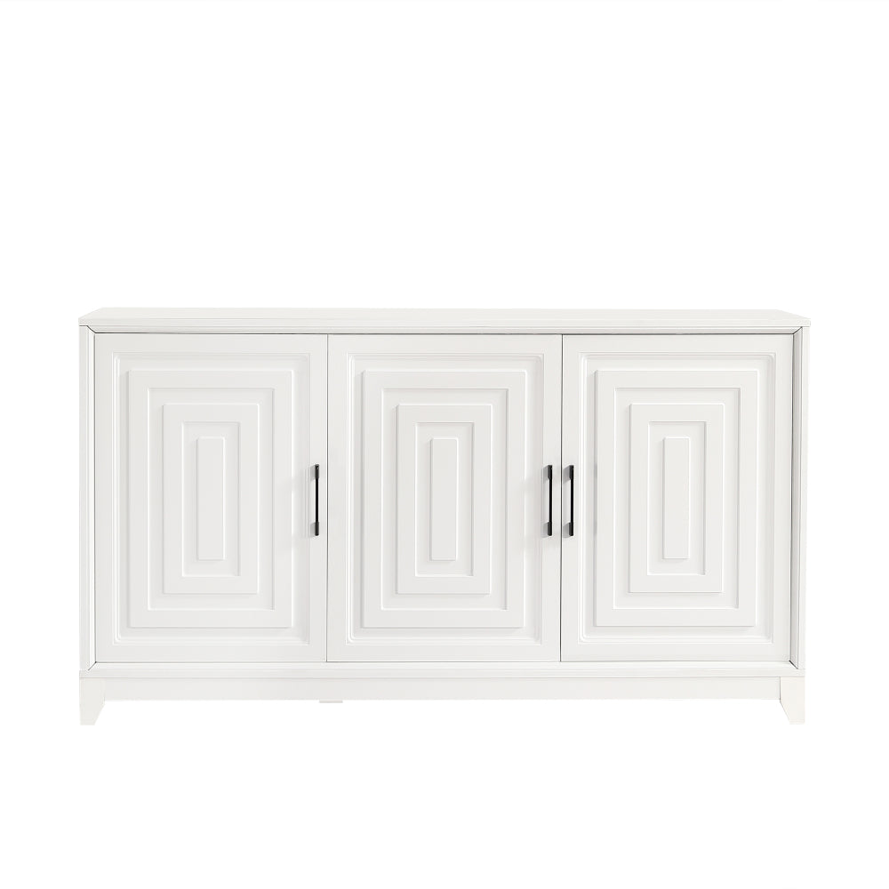 TV Stand for Tvs Up to 65 Inches, Modern Entertainment Center Media Console Cabinet with 2 Spacious Storage Spaces, Solid Wood Legs for Living Room