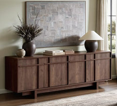 Vitalikus 65.6" Mid Century Modern TV Stand for 75 Inch TV, Walnut