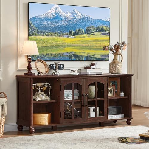 RWYHG Farmhouse TV Stand for 60 in TV, Entertainment Center for Living Room