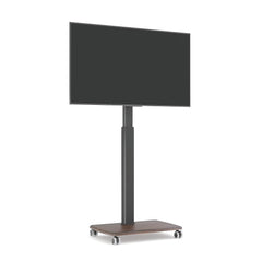 Vermars Black Rolling TV Stand for 32 to 55 65 75 85 Inch TVs, Corner TV Floor Stand with Mount, Universal Portable Mobile TV Cart on Wheels, Small TV Stand for Bedroom, Living Room