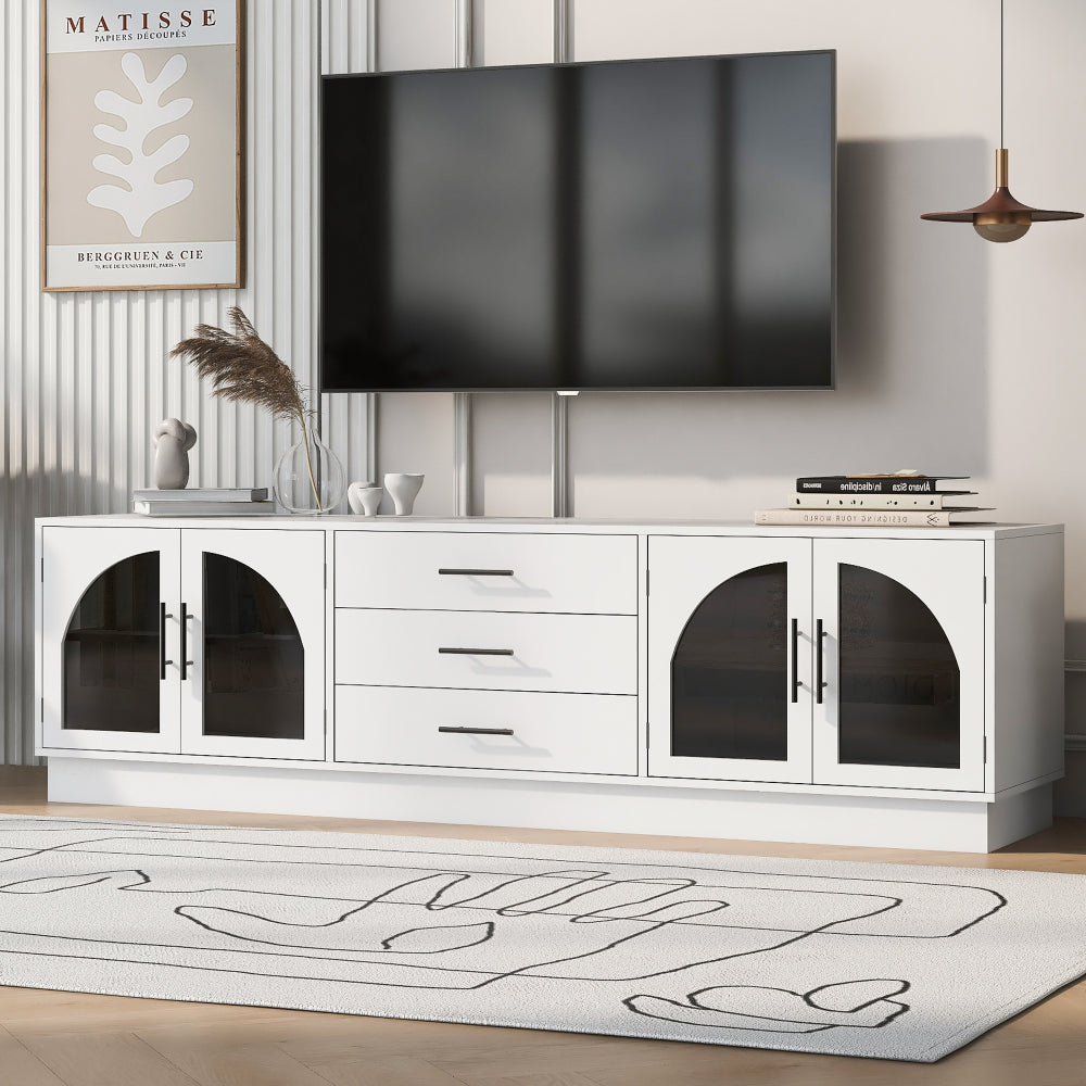68.9' Modern Minimalist TV Stand, Suitable for Tvs Up to 75 Inches, Features an Adjustable Control Cabinet, Ideal for Living Room Use
