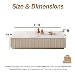 94.5" Fully Assembled TV Console, White TV Stand with Sintered Stone Top