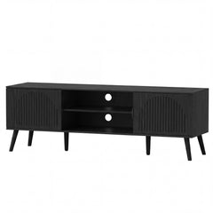 ChooChoo TV Stand with Open Shelves for 65 Inch TVs, Mid Century