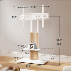 TVON Heavy Duty Rolling TV Stand for 55-100 inch Large Screens