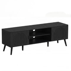 ChooChoo TV Stand with Open Shelves for 65 Inch TVs, Mid Century