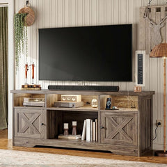 Casaottima TV Stand for 65 Inch TV, Entertainment Center, White