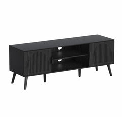 ChooChoo TV Stand with Open Shelves for 65 Inch TVs, Mid Century