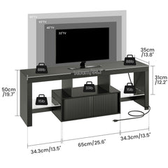 CHOEZON LED TV Stand for 60 inch TVs, Media Entertainment Center, White