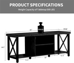 GAZHOME TV Stand for TV up to 55 Inches, TV Cabinet with Open Storage, TV Console Unit with Shelving for Living Room, Entertainment Room, Grey