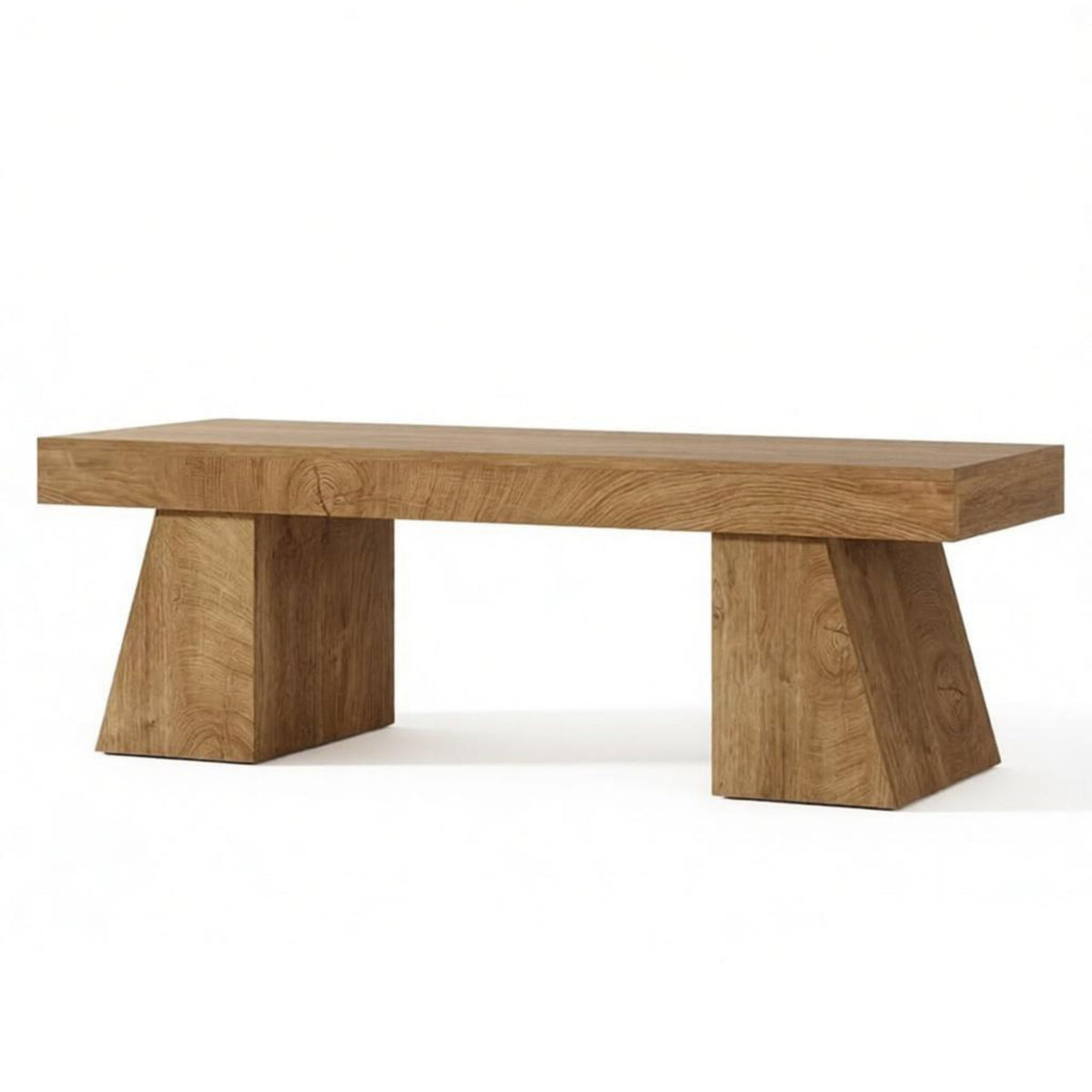  ﻿ 63 Inch Farmhouse TV Stand with Geometric Pedestal Base for 55 to 75 Inch TVs