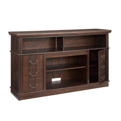 Retro TV Stand with Storage for TVs up to 65'', Mid Century Modern TV Stand & Entertainment Center with Shelf,TV Stand for Media,TV Console Table for Living Room Espresso 60"W*15.75"D*34.25"H