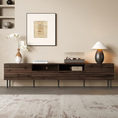 78' TV Stand for 85 75 65 Inch TV, TV Consoles for Living Room, Entertainment Center Wood TV Media with Storage