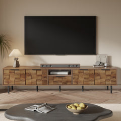 78' TV Stand for 85 75 65 Inch TV, TV Consoles for Living Room, Entertainment Center Wood TV Media with Storage