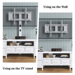 DrawXynth TV Stand with Mount for 45/55/65/75 inch TVs, 51.2" Dresser TV Stand Entertainment Center with 7 Fabric Drawers, Open Storage Shelves, Media Console for Living Room