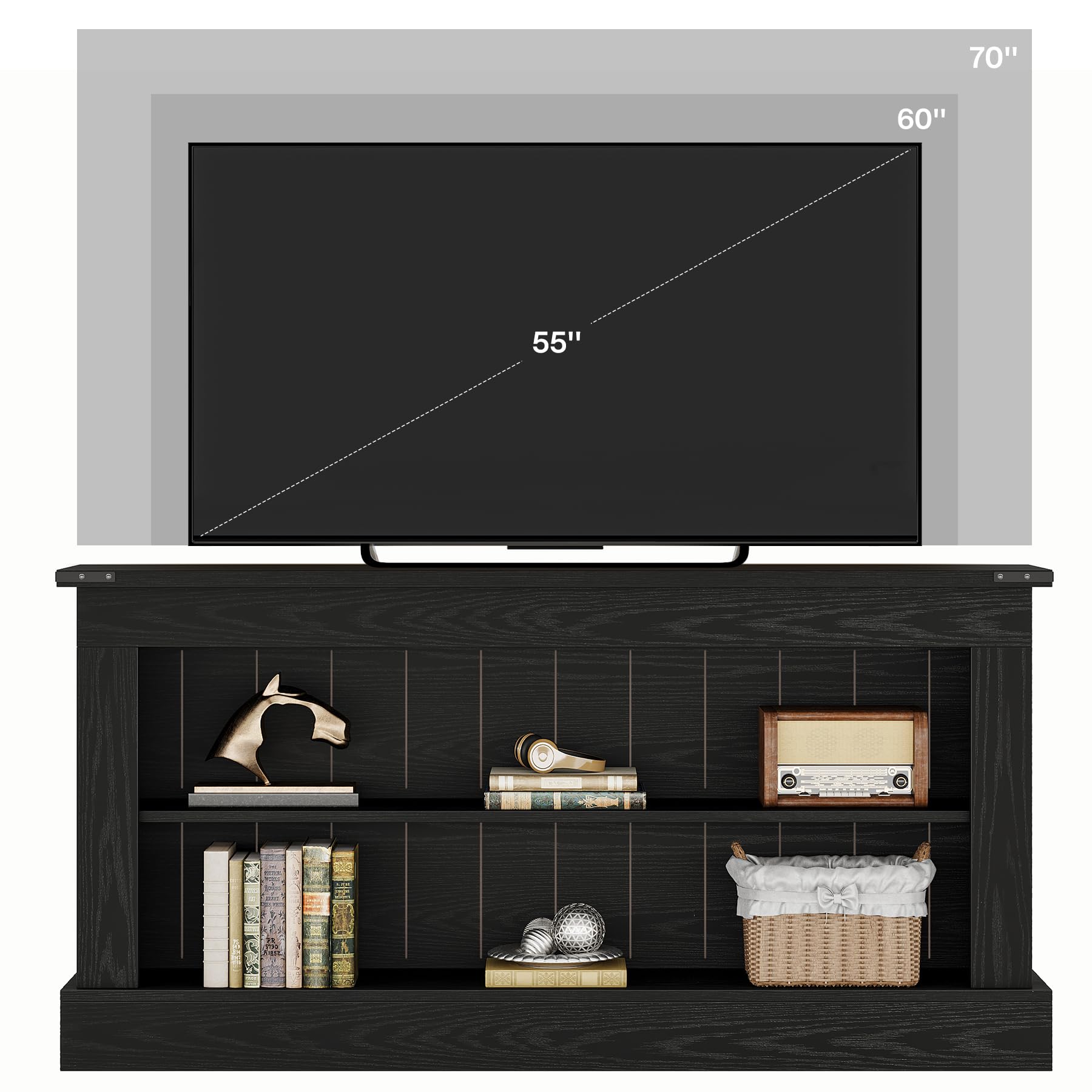 Tribesigns TV Stand, Farmhouse TV Stand for 50-70 Inches TVs