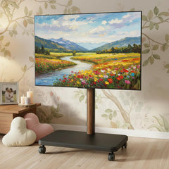 Pegzone TV Rolling Cart for 32-85 Inch LCD LED OLED Screen up to 132 Lbs