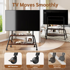 BEISHI Mobile TV Stand on Wheels for 32-75 Inch TVs