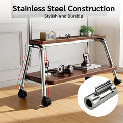 BEISHI Mobile TV Stand on Wheels for 32-75 Inch TVs