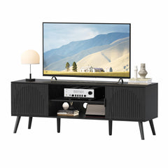 ChooChoo TV Stand with Open Shelves for 65 Inch TVs, Mid Century