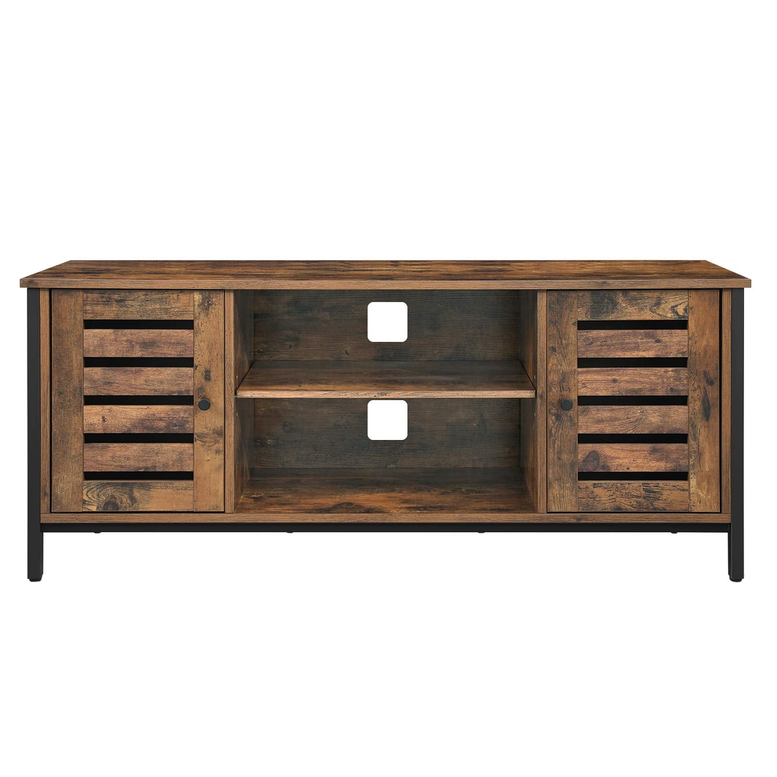 VASAGLE TV Stand, Farmhouse Entertainment Center with Storage Cabinets