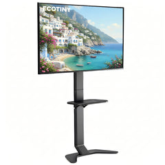 ECOTINY Tall Floor TV Stand for 37-86" TVs, Ultra Slim, Black