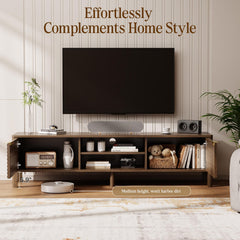 TV Stand for Living Room up to 65 Inch TVs Entertainment Center Oak 59"