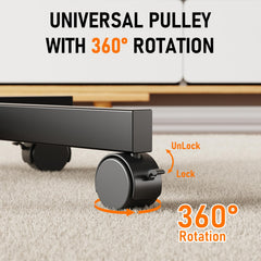 Motorized Rolling TV Stand on Wheels for 32-75 Inch TVs/Screens