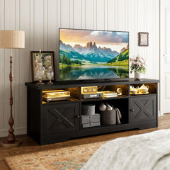 Casaottima TV Stand for 65 Inch TV, Entertainment Center, White