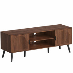 ChooChoo TV Stand with Open Shelves for 65 Inch TVs, Mid Century