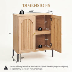 IFBUY 92.63" W Mid Century Modern TV Stands for Living Room, Brown