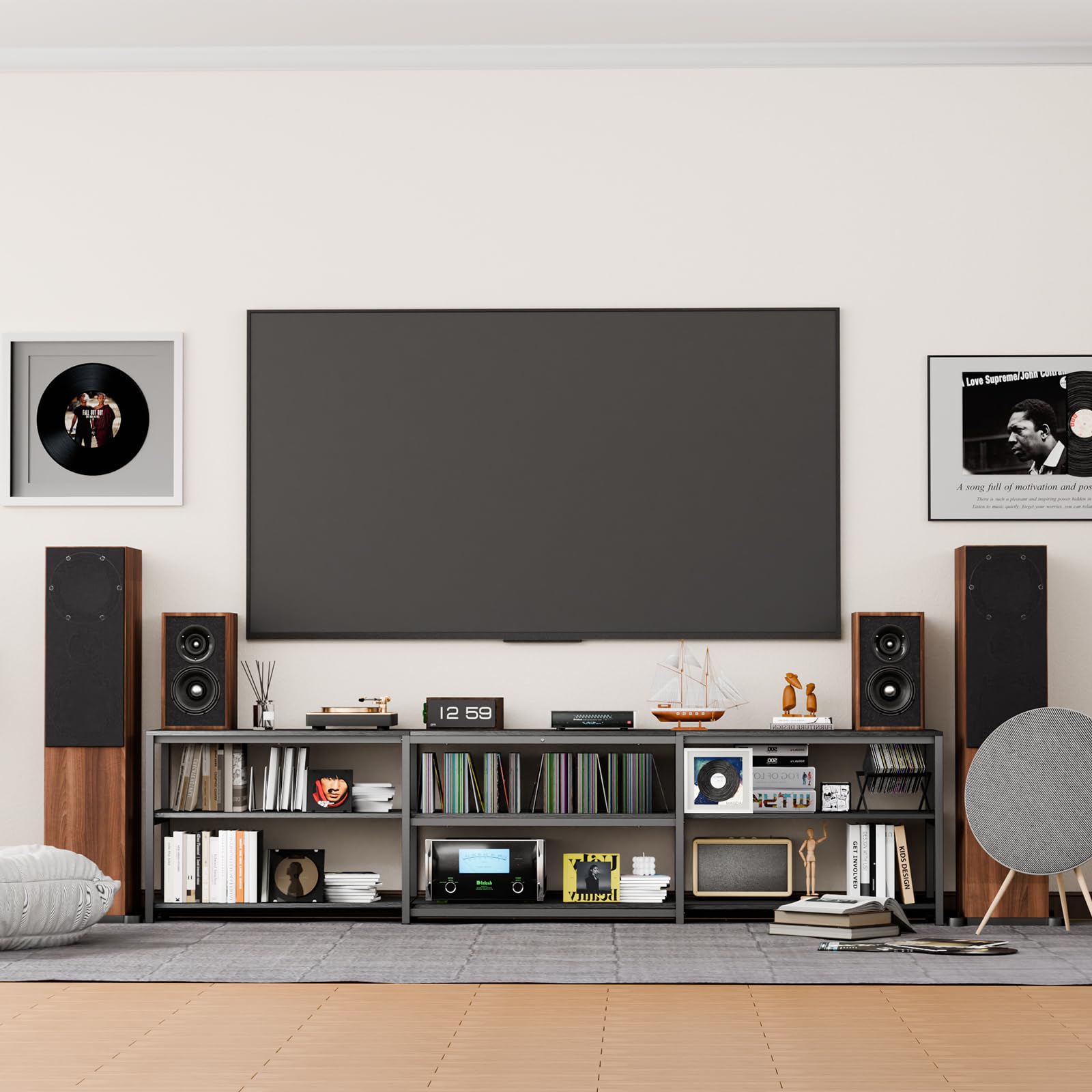 Aquzee 100 Inch TV Stand, Extra Large 98" Wide Entertainment Center