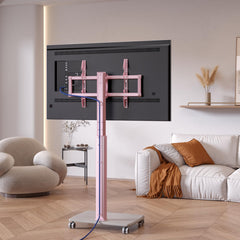 Vermars Black Rolling TV Stand for 32 to 55 65 75 85 Inch TVs, Corner TV Floor Stand with Mount, Universal Portable Mobile TV Cart on Wheels, Small TV Stand for Bedroom, Living Room