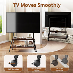 BEISHI Mobile TV Stand on Wheels for 32-75 Inch TVs