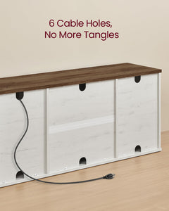 VASAGLE Farmhouse TV Stand for TVs up to 65 Inches, Entertainment Center with Storage Cabinets and Sliding Barn Doors, Media Console Table for Living Room, Honey Brown ULTV535K101