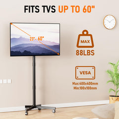 Motorized Rolling TV Stand on Wheels for 32-75 Inch TVs/Screens