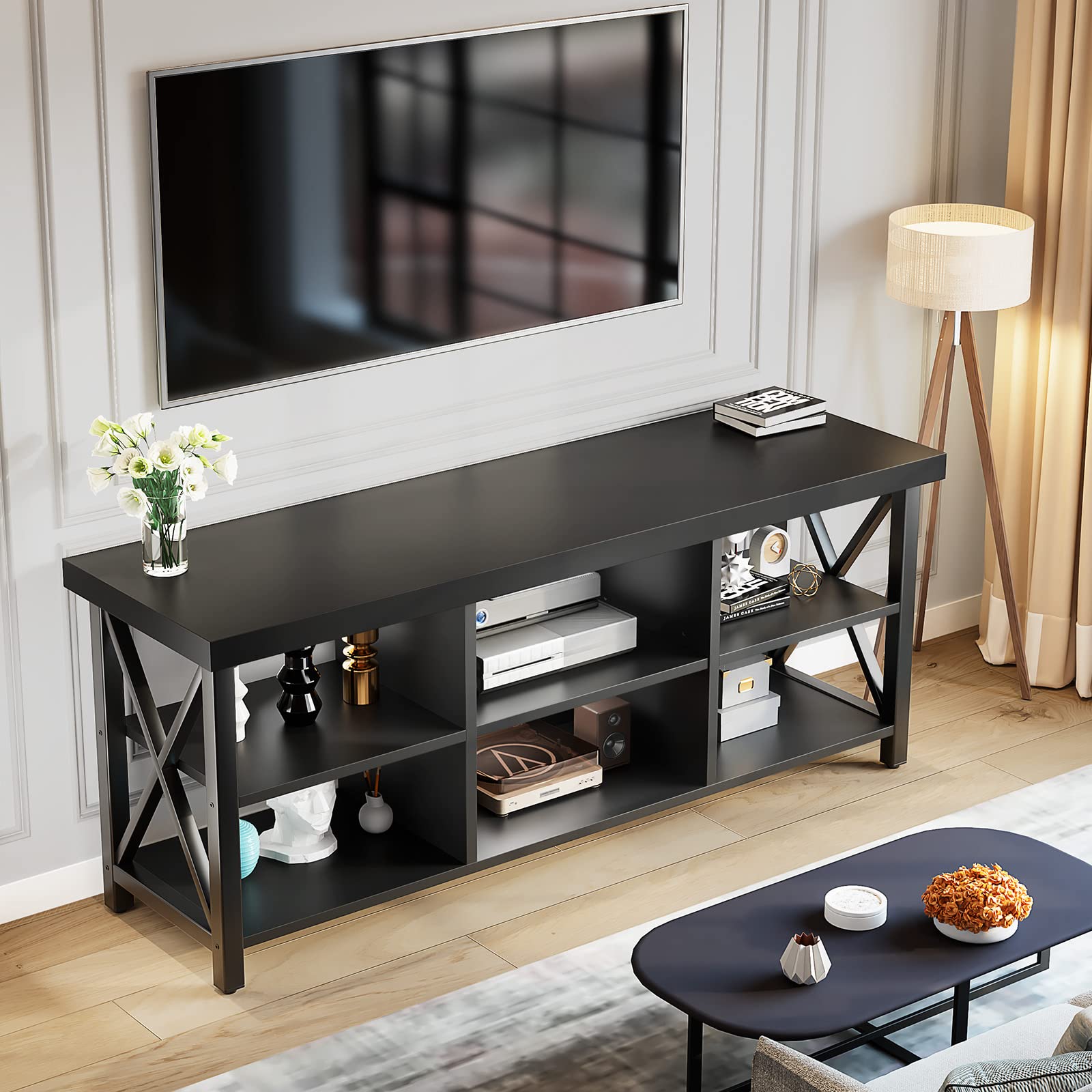 GreenForest TV Stand for 65 in TV, 55" Entertainment Center for Living Room