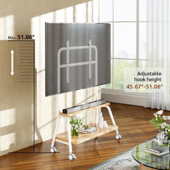 BEISHI Mobile TV Stand on Wheels for 32-75 Inch TVs
