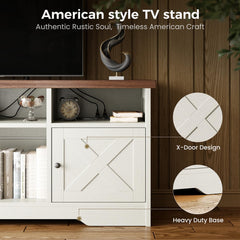 Casaottima TV Stand for 65 Inch TV, Entertainment Center, White