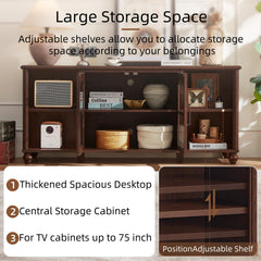 RWYHG Farmhouse TV Stand for 60 in TV, Entertainment Center for Living Room