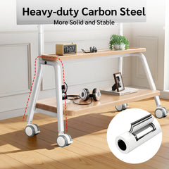 BEISHI Mobile TV Stand on Wheels for 32-75 Inch TVs