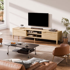 TV Stand for Living Room up to 65 Inch TVs Entertainment Center Oak 59"