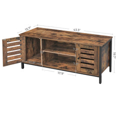 VASAGLE TV Stand, Farmhouse Entertainment Center with Storage Cabinets