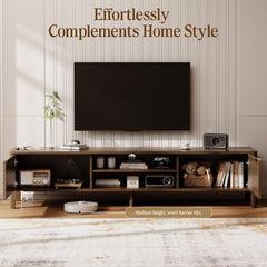 TV Stand for Living Room up to 65 Inch TVs Entertainment Center Oak 59"