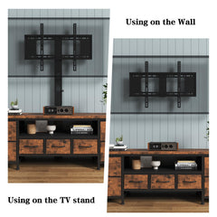 DrawXynth TV Stand with Mount for 45/55/65/75 inch TVs, 51.2" Dresser TV Stand Entertainment Center with 7 Fabric Drawers, Open Storage Shelves, Media Console for Living Room