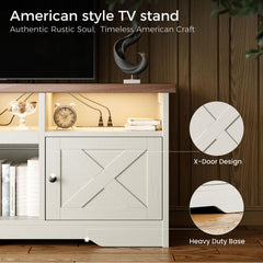 Casaottima TV Stand for 65 Inch TV, Entertainment Center, White