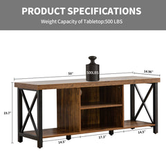 GAZHOME TV Stand for TV up to 65 Inches, TV Cabinet with Open Storage, TV Console Unit with Shelving for Living Room, Entertainment Room, Gray