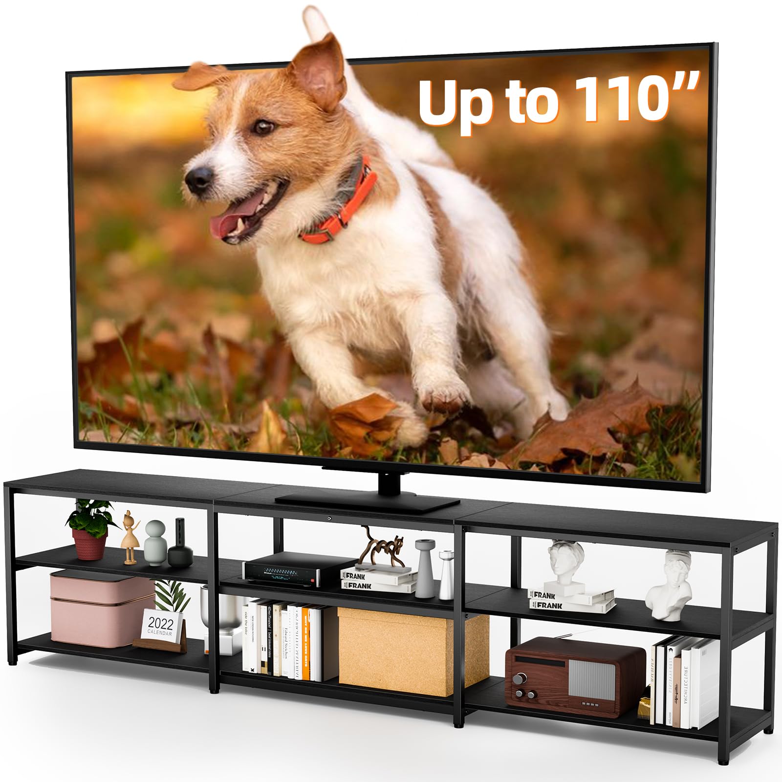 Aquzee 100 Inch TV Stand, Extra Large 98" Wide Entertainment Center